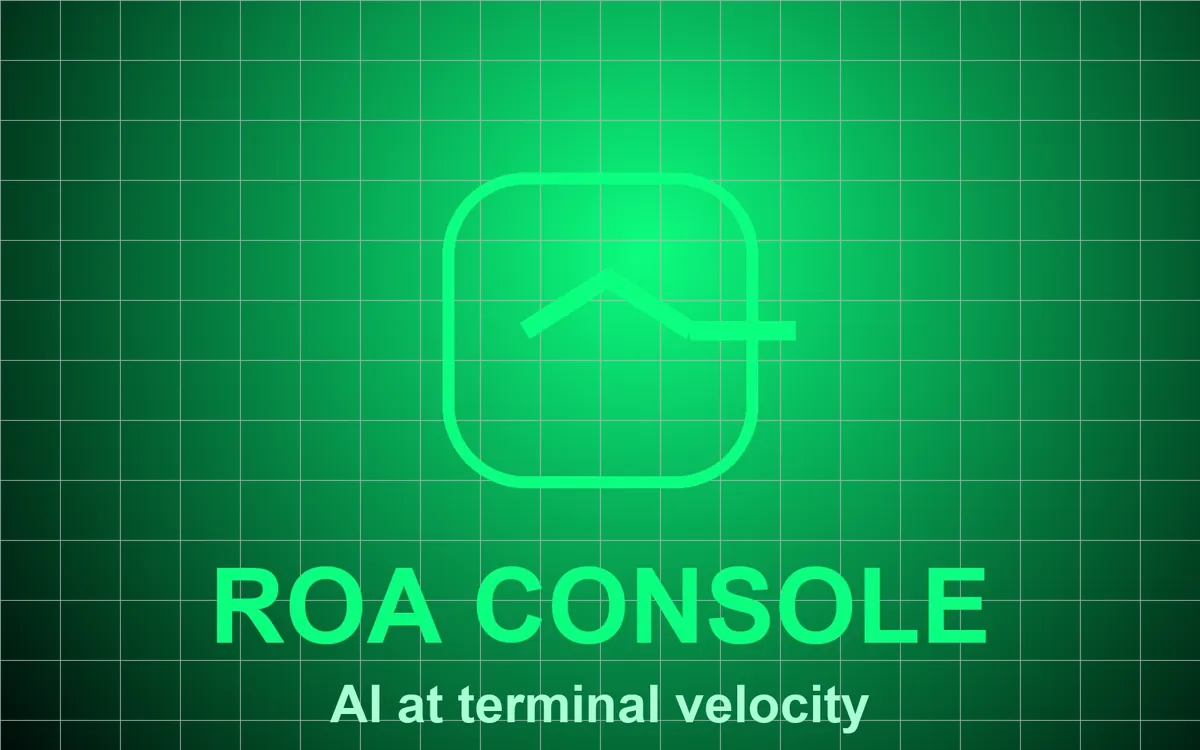Neon console identity for the Roa.ai assistant